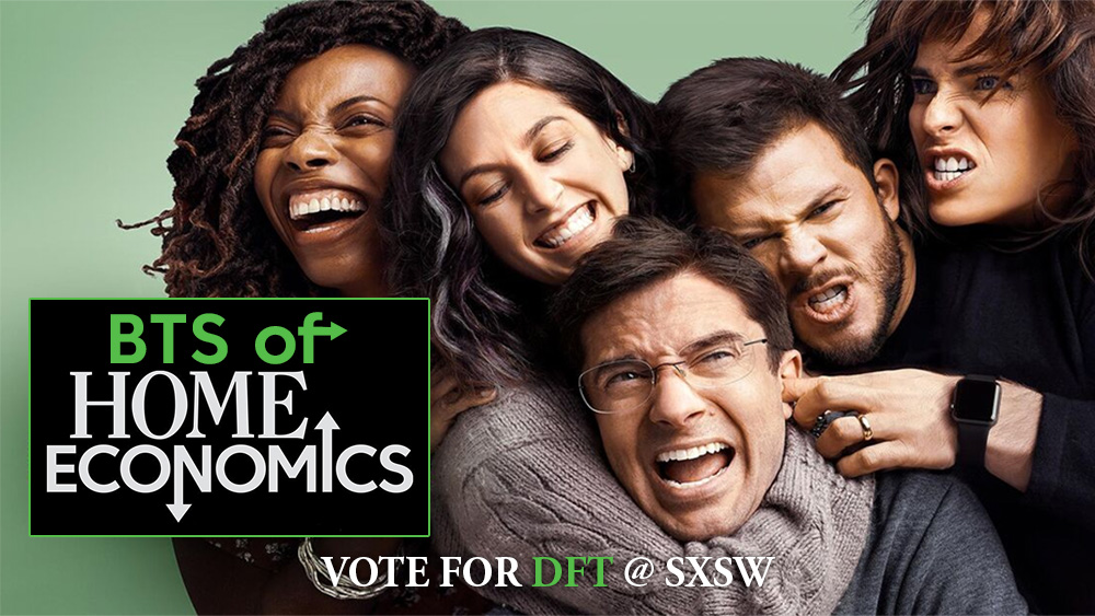 Home Economics title card for SXSW voting.